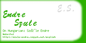 endre szule business card